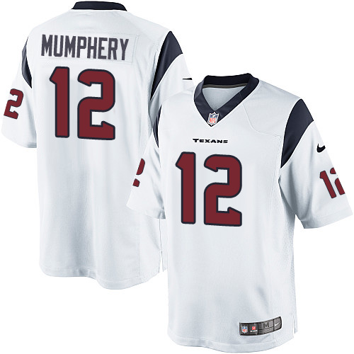 Men's Limited Keith Mumphery Nike Jersey White Road - #12 NFL Houston Texans